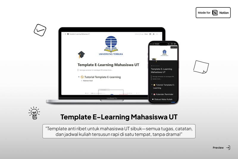 Highlight image 1 for Template E-Learning Mahasiswa UT