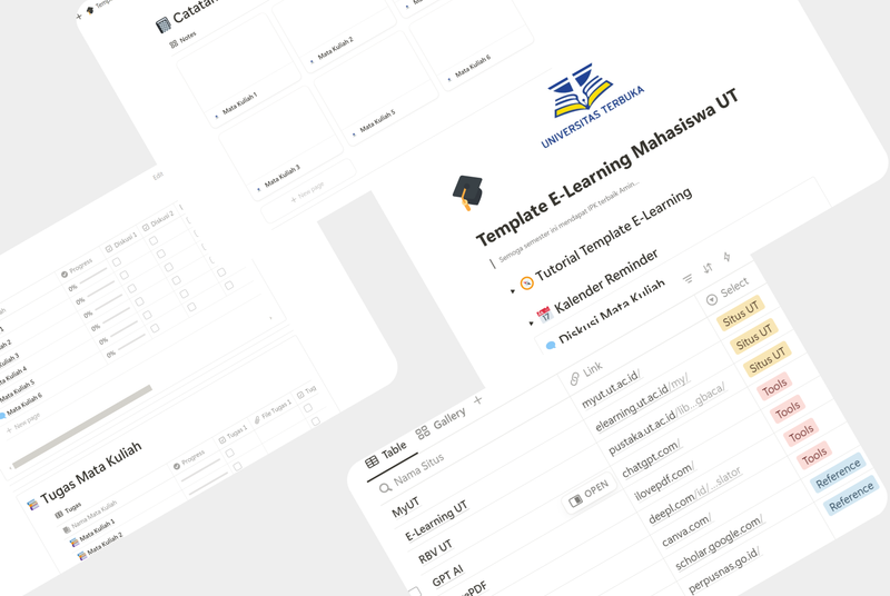 Highlight image 3 for Template E-Learning Mahasiswa UT