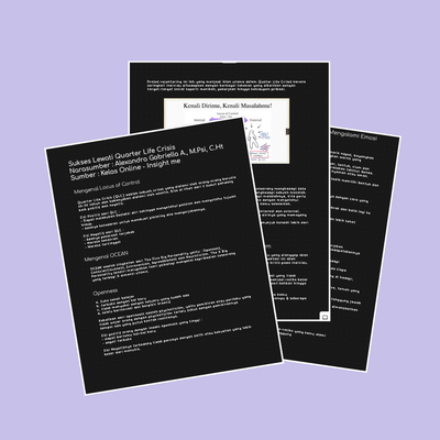 image for Catatan Kelas Online : Sukses Melewati Quarter Life Crisis button