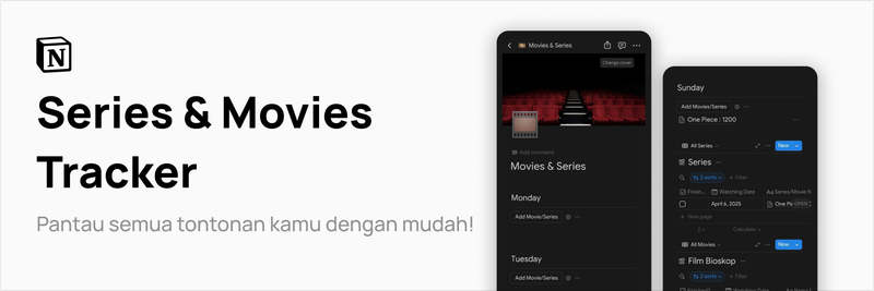 Highlight image 1 for Series & Movies Tracker Template – Notion Template