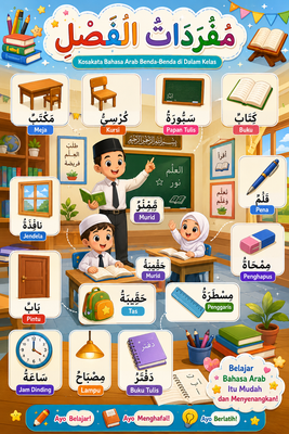 image for Paket Poster Bahasa Arab + Bonus Huruf Hijaiyah button
