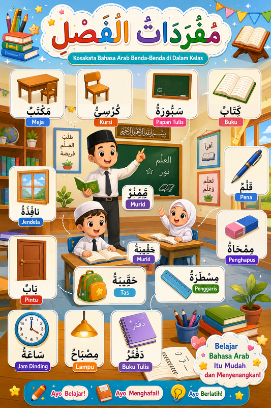 Highlight image for Paket Poster Bahasa Arab + Bonus Huruf Hijaiyah