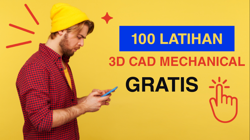 Highlight image for Latihan latihan 3D CAD Mechanical Khusus Pemula