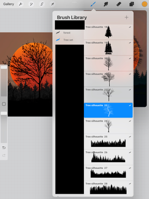 image for [FREE] Tree brush set button