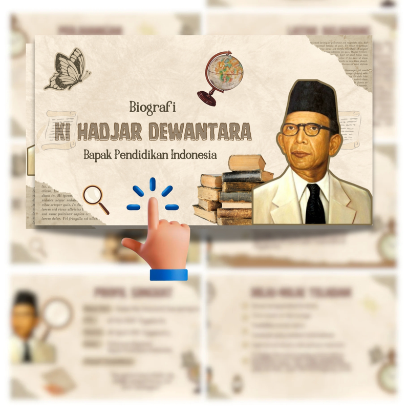 Highlight image for [TEMPLATE PPT] PPT Biografi Editable: Ki Hadjar Dewantara | Spesial Hardiknas 