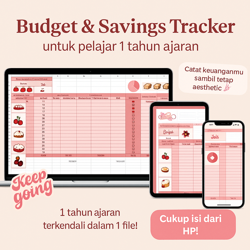 Highlight image for [PLANNER] Budget & Saving tracker: Catatan Keuangan Pelajar tahun ajaran 2025-2026