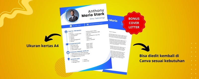 Highlight image for Design Template CV Profesional (BONUS COVER LETTER)