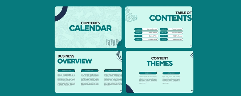 Highlight image for [FREE] Template Content Calendar Minimalist