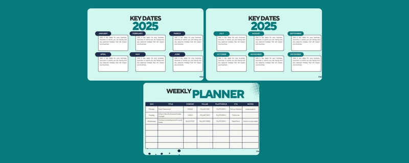 Highlight image for [FREE] Template Content Calendar Minimalist