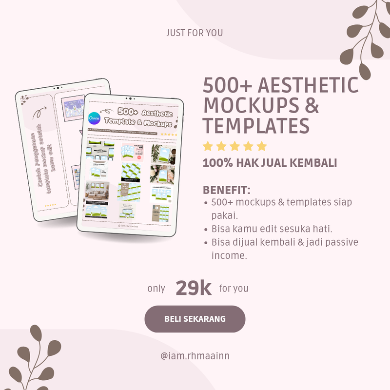 Highlight image for 500+ Mockups & Templates (100% HakJualKembali) by rhmaainn