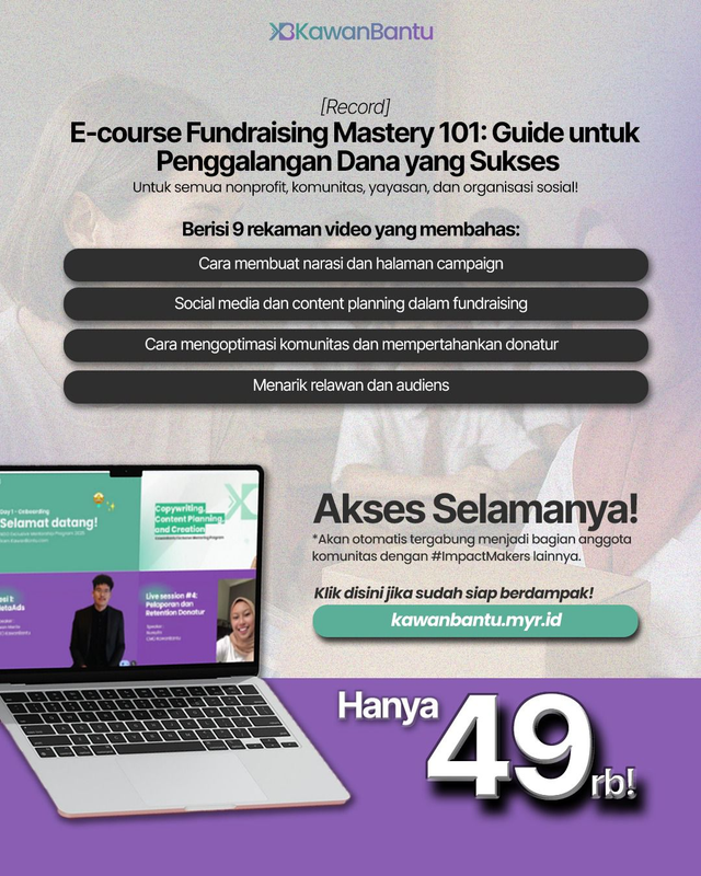 Highlight image for E-course Fundraising Mastery 101: Sebuah Guide untuk Penggalangan Dana yang Sukses