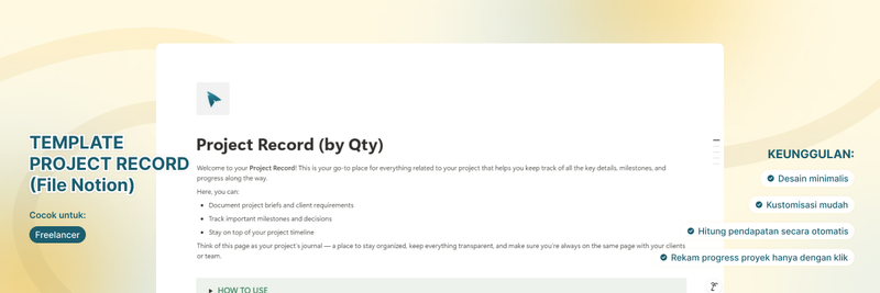 Project File Record Template Project Record (Berbasis Tarif Perjam) | Clicky