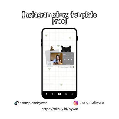 image for [FREE] Instagram story template: black cat button