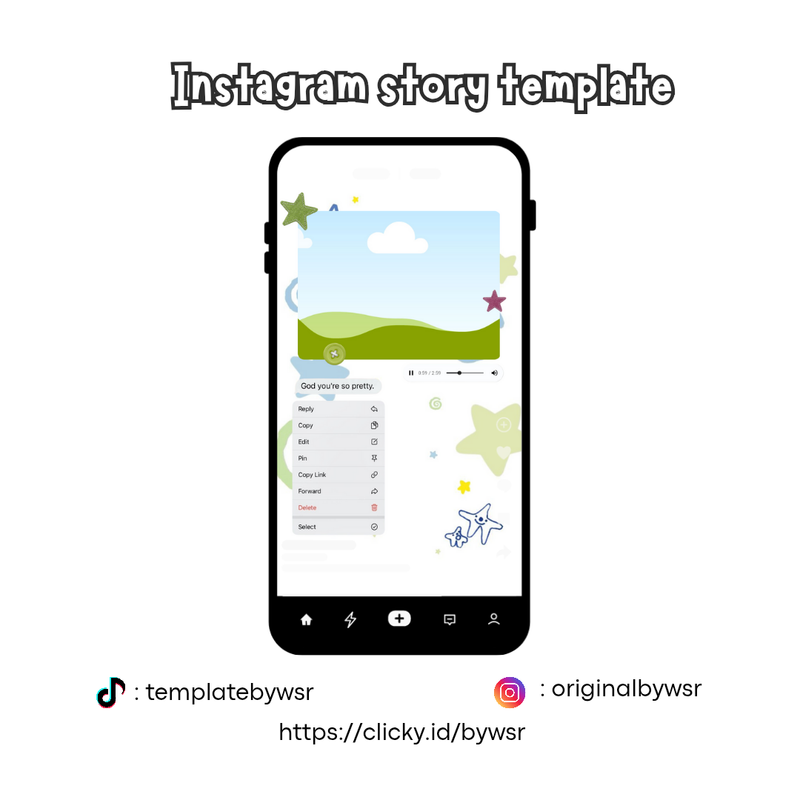 Highlight image for [FREE🌱] Instagram story template : God you're so pretty