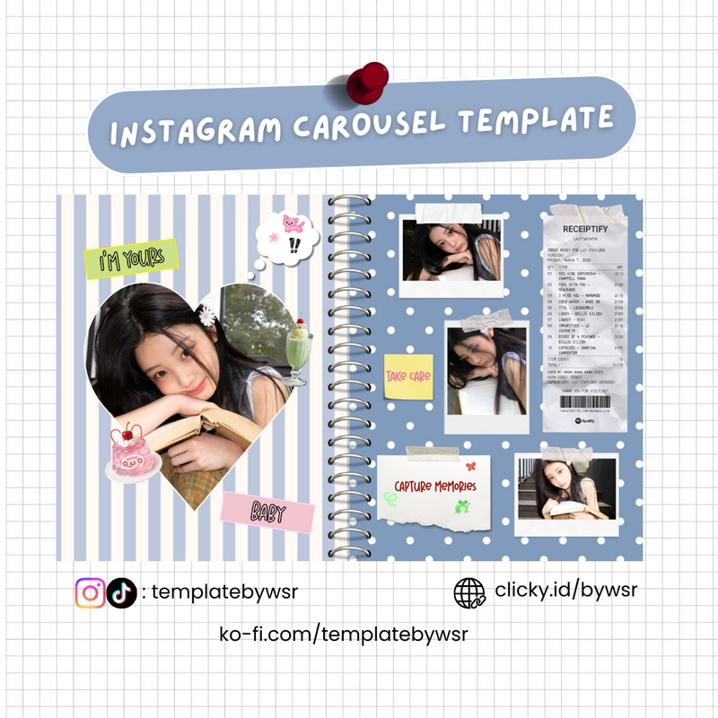 Highlight image for [FREE] Scrapbook carousel template: 2 slides-i'm yours