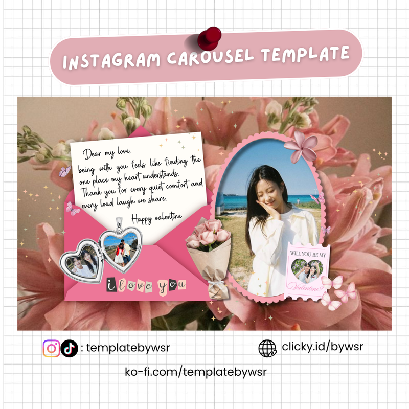 Highlight image for [FREE] Scrapbook carousel template: 2 slides-Special valentine