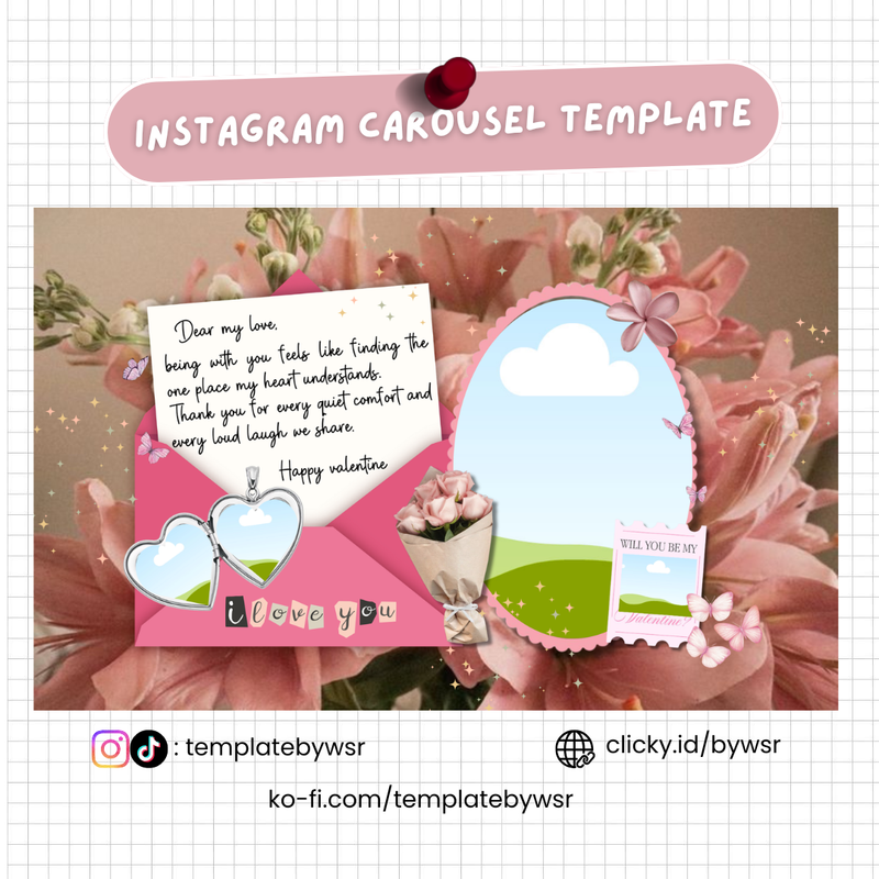 Highlight image for [FREE] Scrapbook carousel template: 2 slides-Special valentine