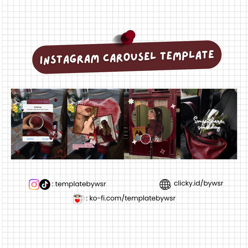 Highlight image for [FREE] Scrapbook carousel template: 4 slides-someday somewhere