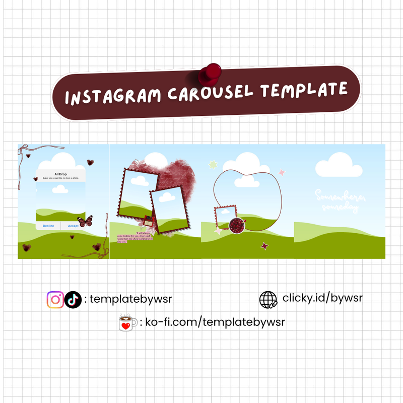 Highlight image for [FREE] Scrapbook carousel template: 4 slides-someday somewhere