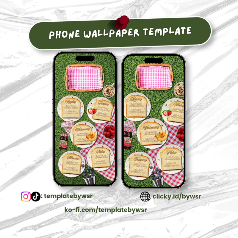 Highlight image for [SALE] Phone wallpaper template: Schedule-picnic