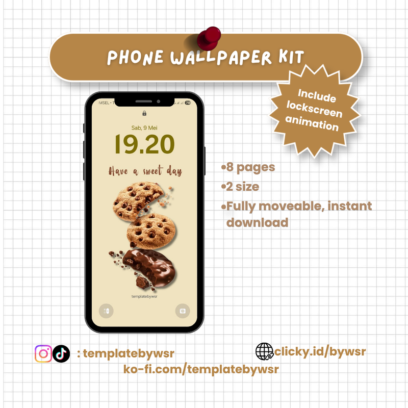 Highlight image for [SALE] Phone wallpaper kit: cookies