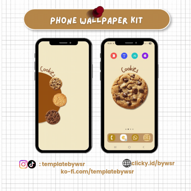 Highlight image for [SALE] Phone wallpaper kit: cookies