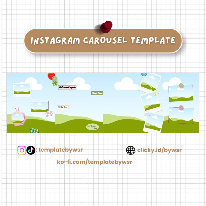 [FREE] Carousel template: 4 slides-one fine day | Clicky