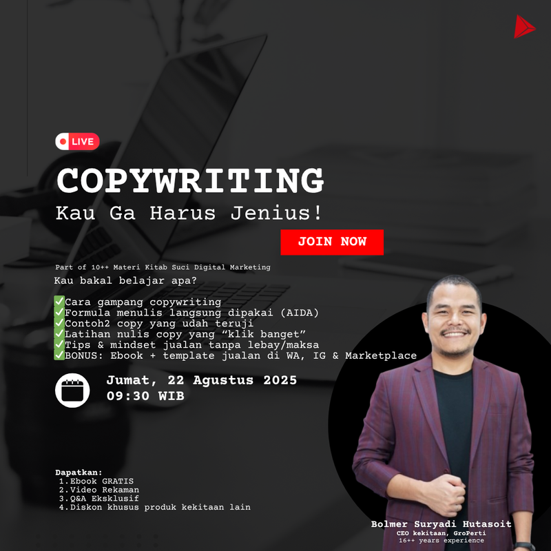 Highlight image for [CLASS for DOA] 1.0 Copywriting - Kau Ga Harus Jenius!