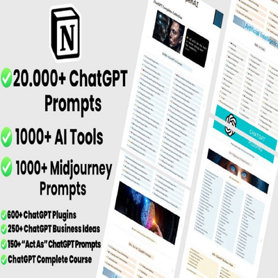 image for Paket Lengkap All-In-One ChatGPT: 20.000+ Prompts button