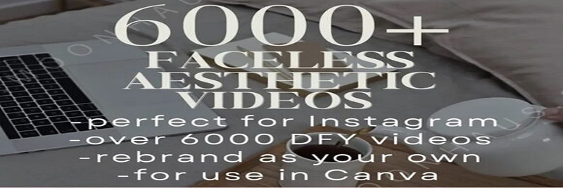 Highlight image for 6000+ Aesthetic Faceless Video Reels Graphic