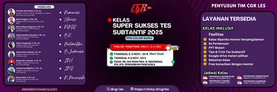 image for Kelas Super Sukses TES SUBTANTIF 2025 - CGR Les button