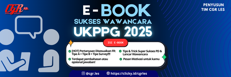 Highlight image for E-Book SOAL SUKSES WAWANCARA UKPPPG 2025 - CGR Les