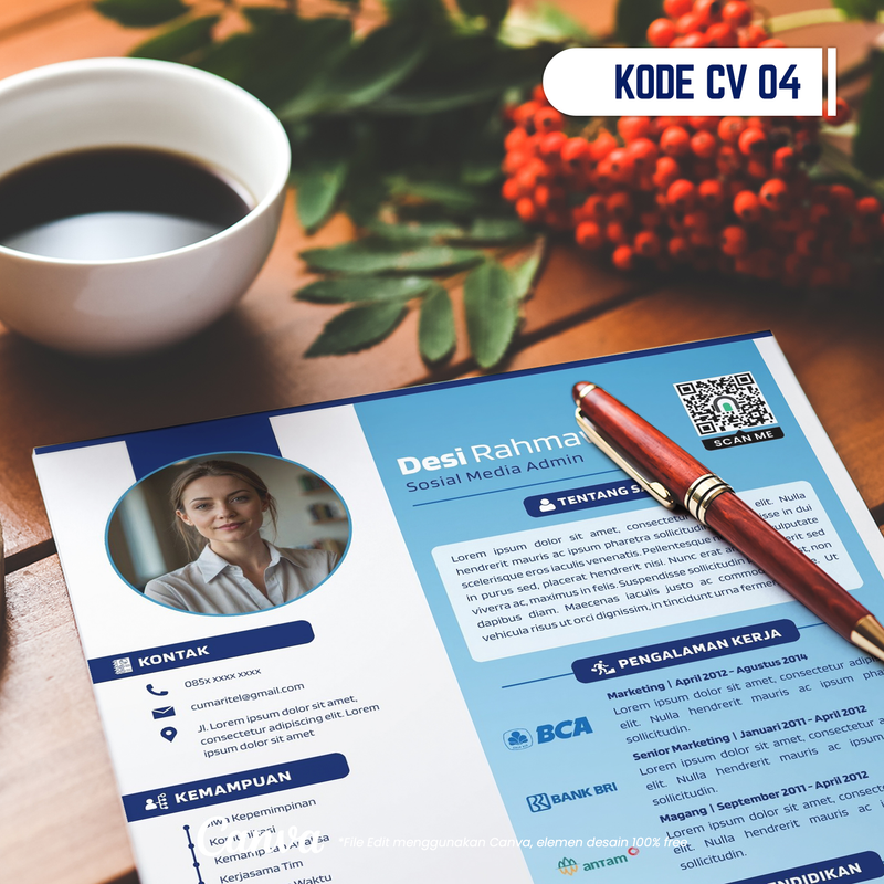 Highlight image for Template CV dan Surat Lamaran Kode 04