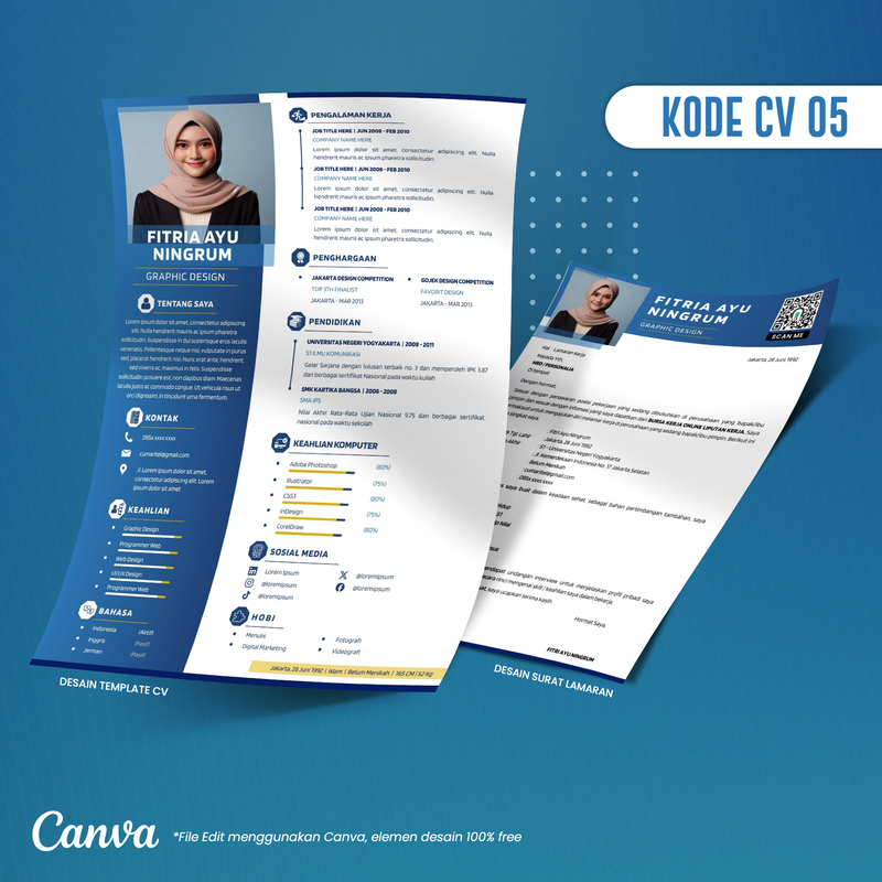 Highlight image for Template CV dan Surat Lamaran Kode 05