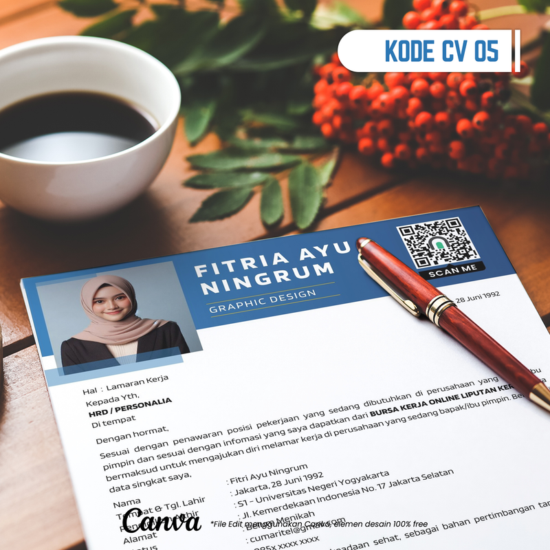 Highlight image for Template CV dan Surat Lamaran Kode 05