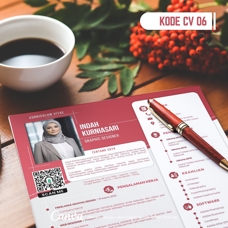 Highlight image for Template CV dan Surat Lamaran Kode 06