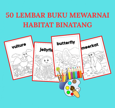 image for 50 Lembar Mewarnai Binatang Lucu button