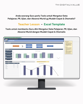image for Tools untuk Guru : Manajemen Murid / Siswa (Absensi/Pelajaran/Tugas/Ujian)  |  Teacher Lesson [Excel Template] button