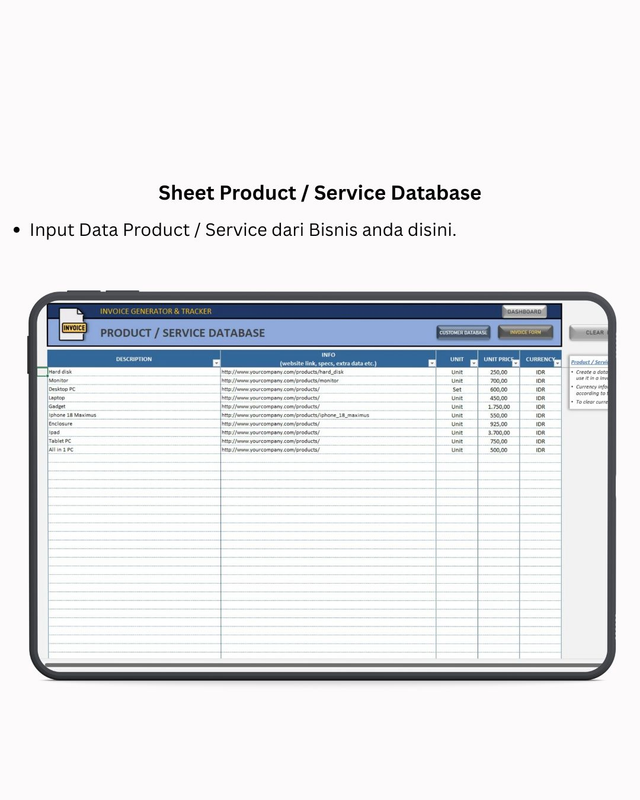 Highlight image for Automatic Invoice Generator & Tracker - Excel Template