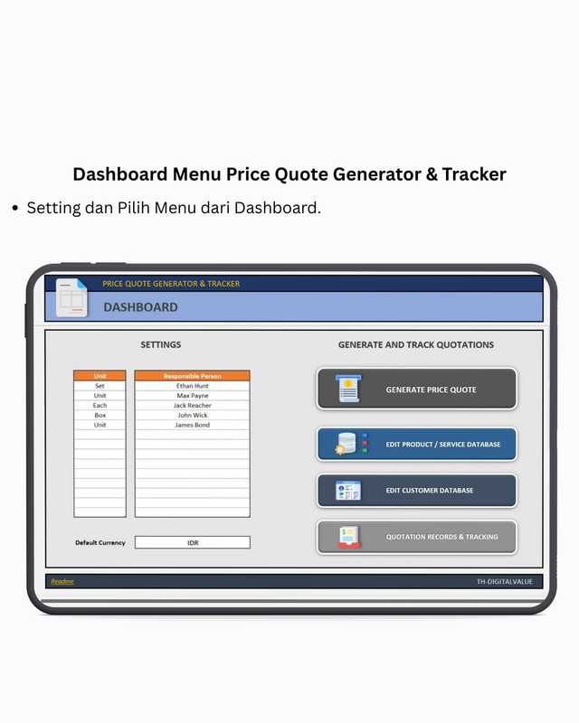 Highlight image for Automatic Price Quote Generator & Tracker - Excel Template