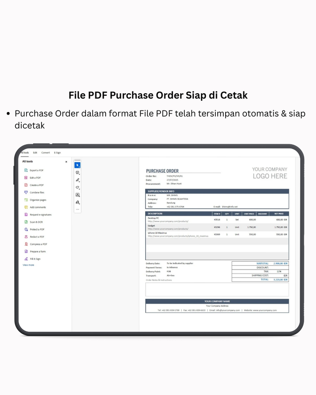 Highlight image for Automatic Purchase Order Generator & Tracker - Excel Template
