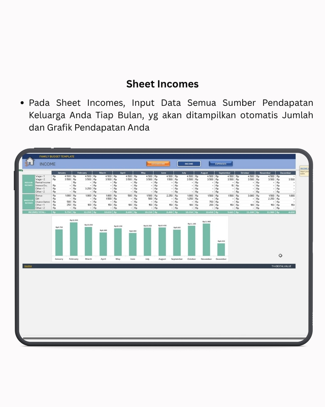 Highlight image for Family Budget - Excel Template