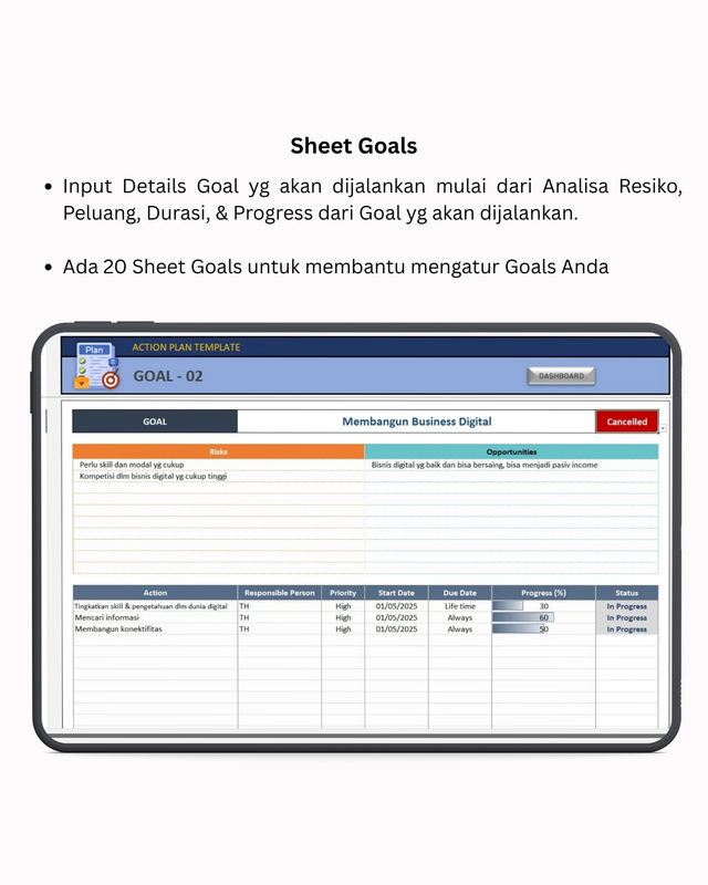 Highlight image for Action Plan  -  Excel Template