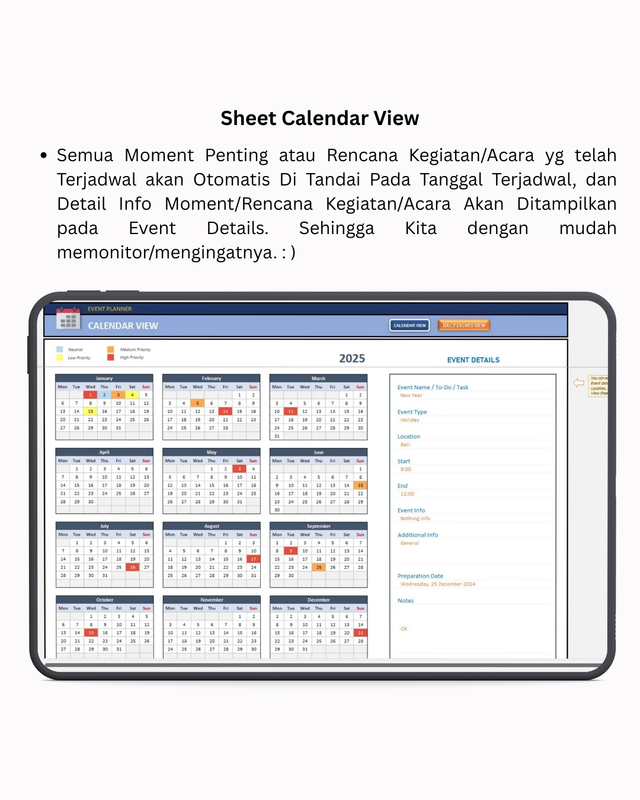 Highlight image for Dynamic Event Smart Calendar - Excel Template