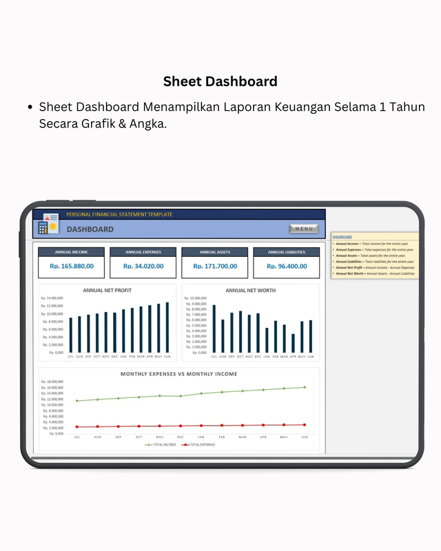 Highlight image 6 for Personal Financial Statement - Excel Template