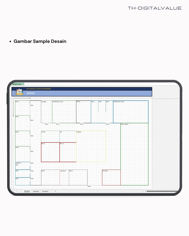 Highlight image 4 for Automated Floor Plan Drawer - Excel Template