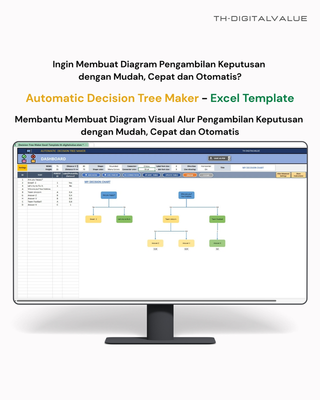 Highlight image 1 for Automatic Decision Tree Maker  -  Excel Template