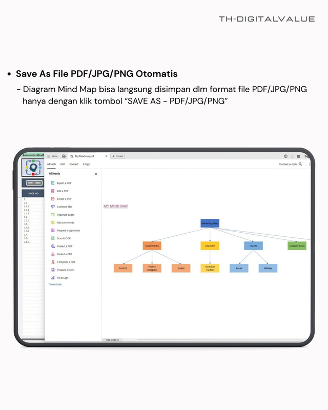 Highlight image 3 for Automatic Mind Map Maker  -  Excel Template
