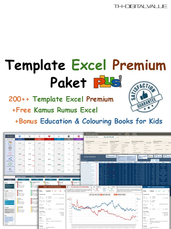 Highlight image 1 for Paket Plus! - Bundle Template Excel Premium
