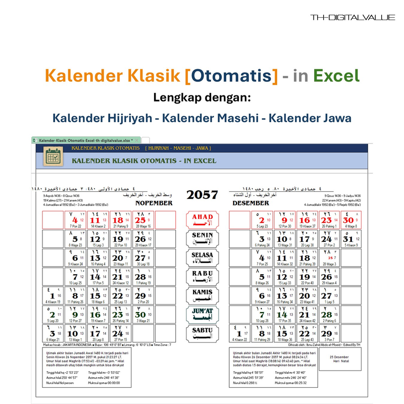 Highlight image 5 for Kalender Klasik Otomatis - Excel